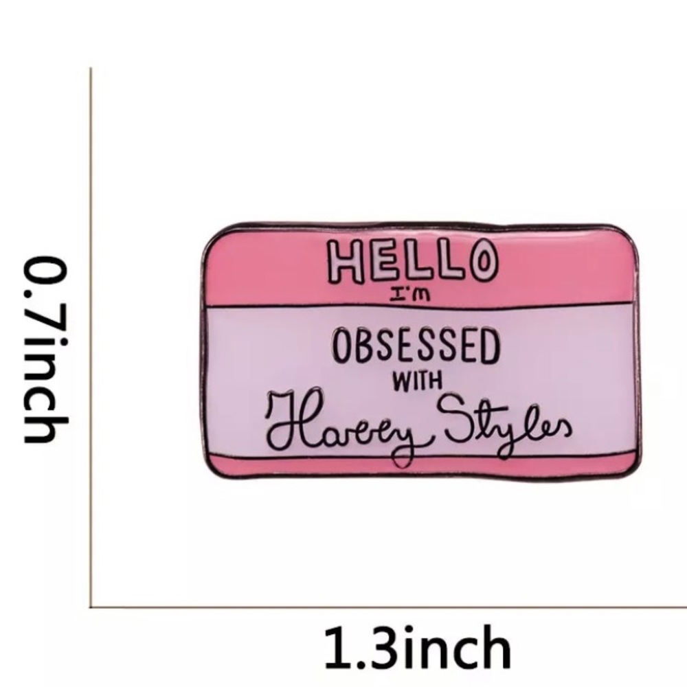 Harry Styles Obsessed Pin Brooch NEW - Picture 2 of 5